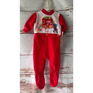 VTG 80s American Greetings Strawberry Shortcake Baby Footed Onesie 24 Mos NOS